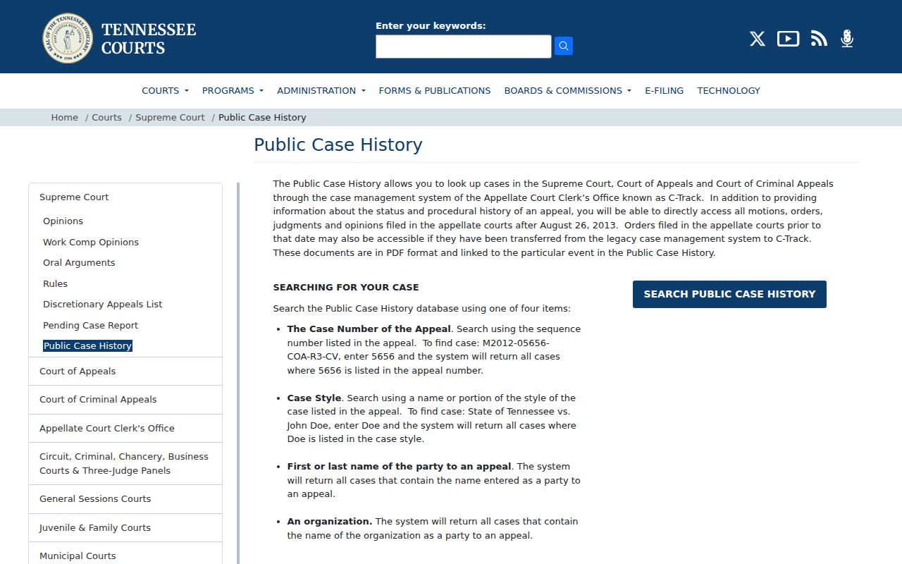 Campbell County warrant check reference: Tennessee appellate-only case history