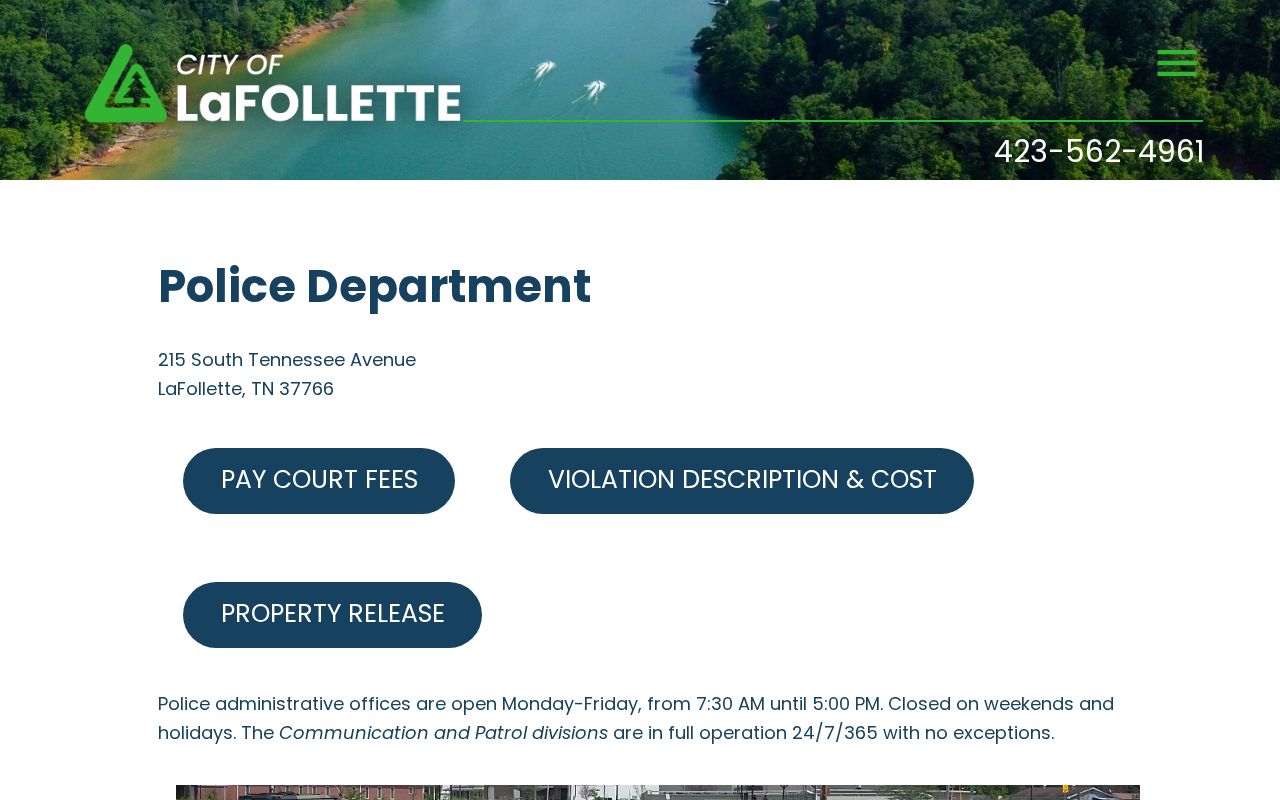 Campbell County traffic warrant source: LaFollette Police citation and records contacts